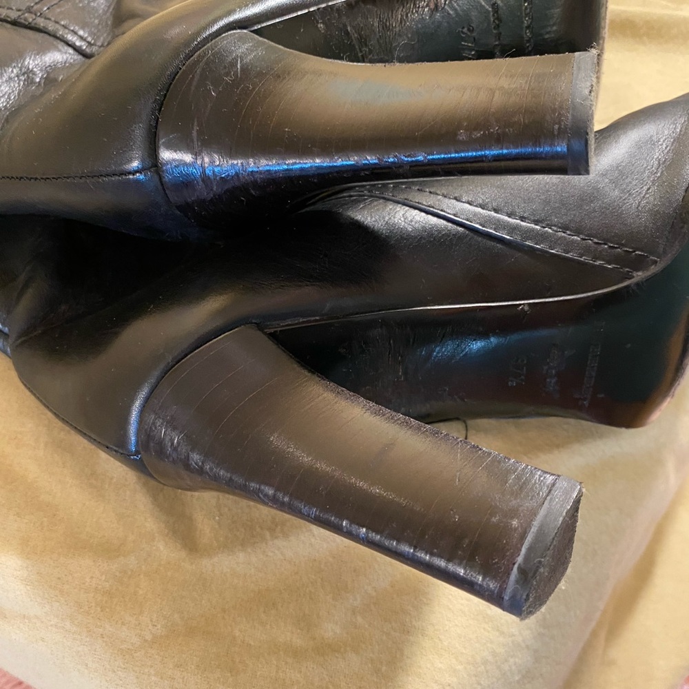 Burberry Black Leather Knee High Boots - Picture 6 of 10